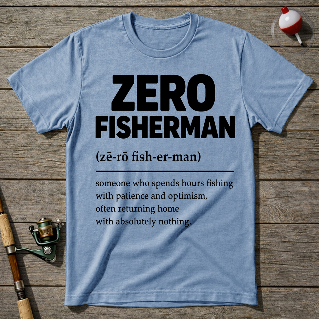 Zero Fisherman T-Shirt — Light Blue