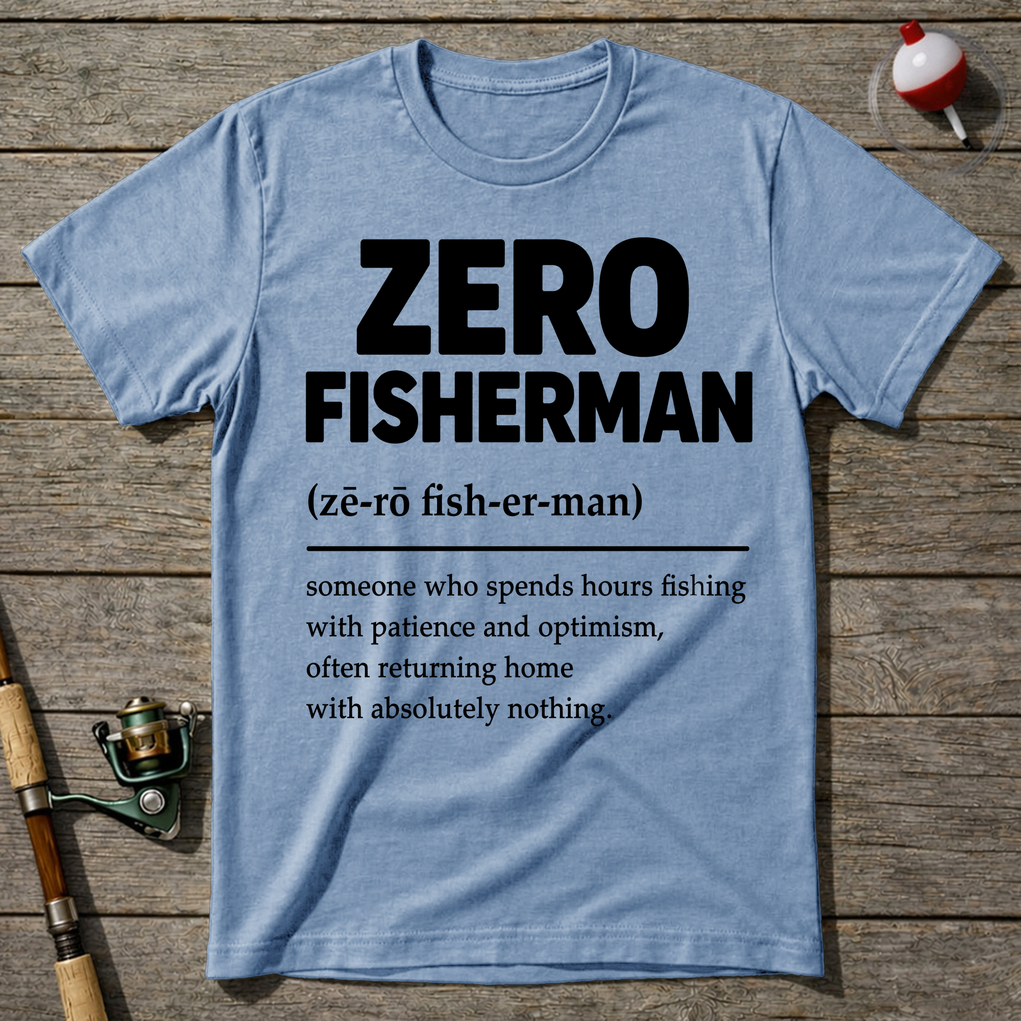 Zero Fisherman T-Shirt — Light Blue