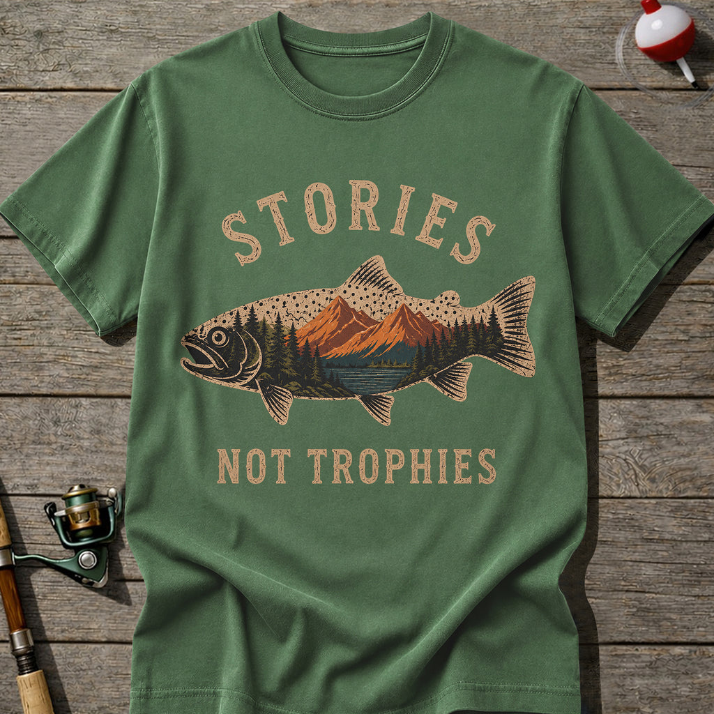 Stories Not Trophies Fishing T-shirt