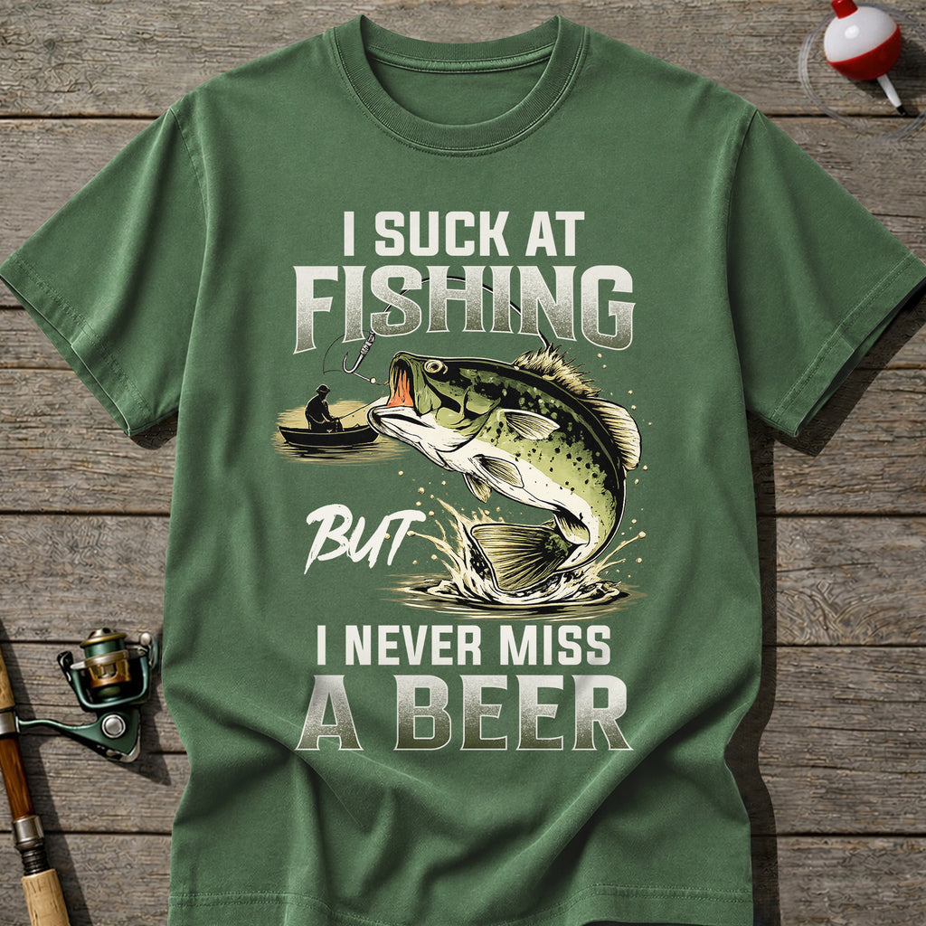 Suck At Fishing Love Beer T-Shirt