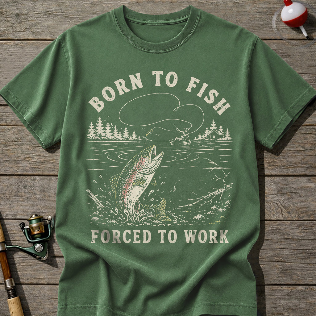 Forced To Work Fishing T-shirt