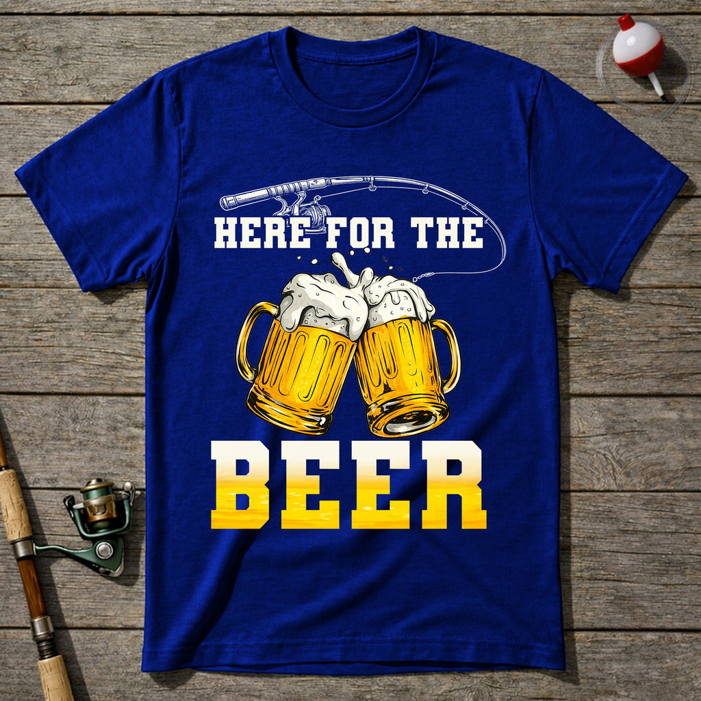 Here For The Beer Fishing T-Shirt