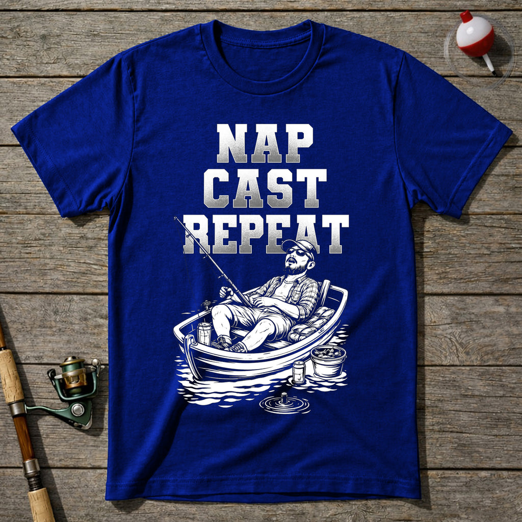 Nap Cast Repeat Fishing T-Shirt